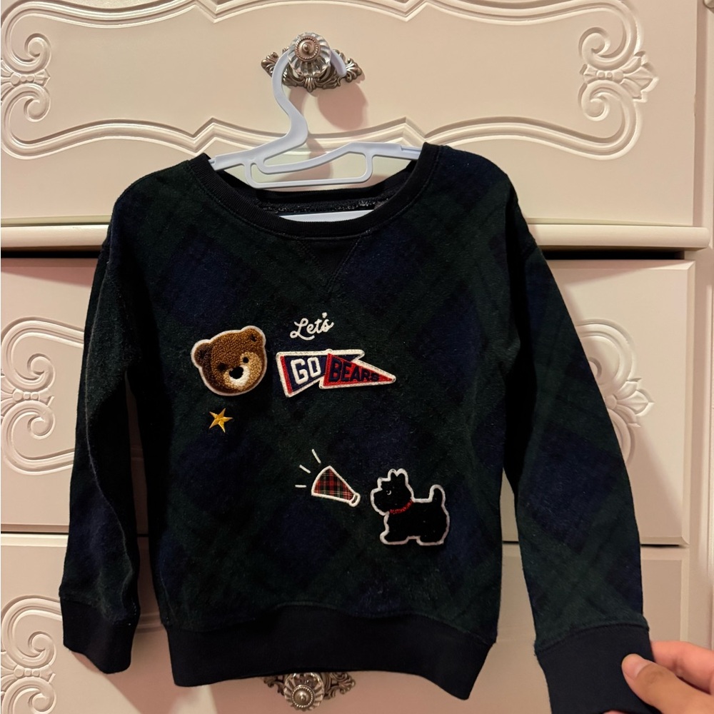 Polo by Ralph Lauren Black and Green Graphic Sweatshirt